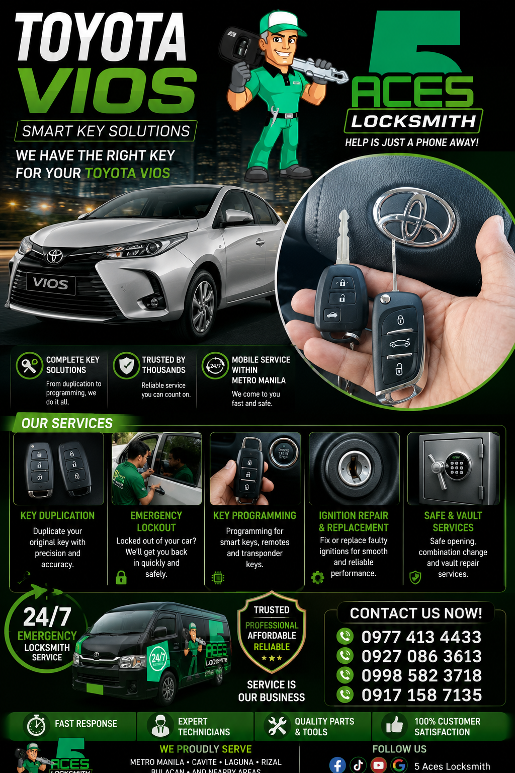 Toyota Vios Key Duplication – Fast, Accurate & Reliable Locksmith Service